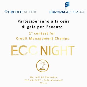 Europa Factor e Credit Factor vi aspettano al Gala Dinner.